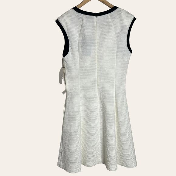 ABS Allen Schwartz Vintage White Fit & Flare Skater Dress Size L - Picture 8 of 8